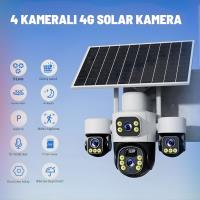 INOX-X14 4LENS 3.6mm  ESİM SOLAR KAMERA 4G   2+2+2+2MP Ses algılama 20Mt Solar Panel+ Dahili Batarya